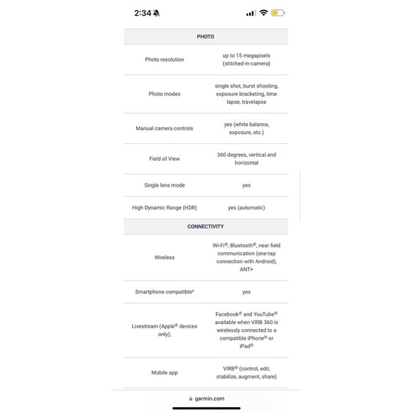 Garmin VIRB 360 Action Camera Discontinued - Picture 5 of 11